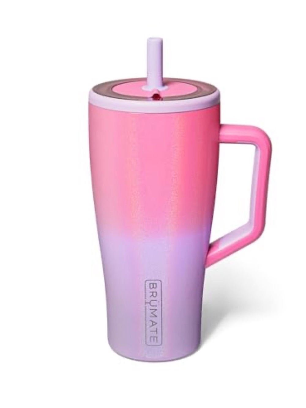 Brumate Pink to Purple Ombre Insulated Travel Mug with Straw